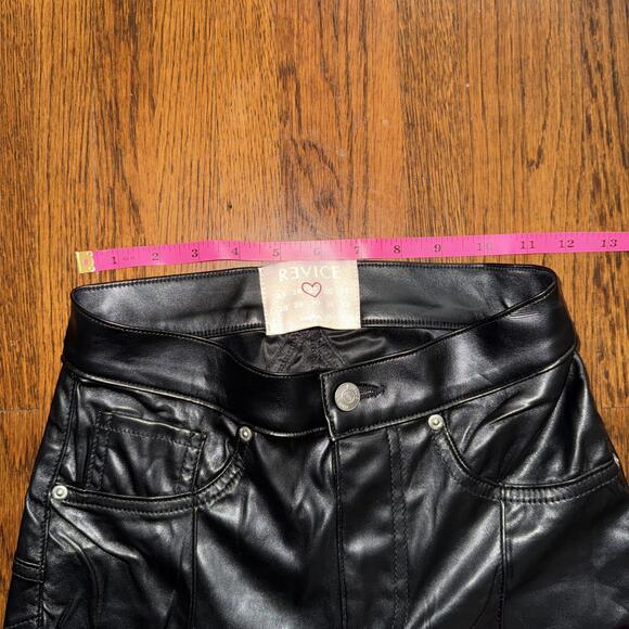 Revice Black Leather Flare Pants Venus Flares - Picture 6 of 9